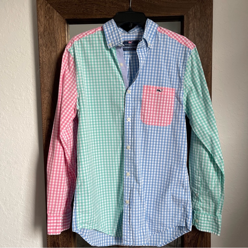 Vineyard vines Classic fit patch gingham